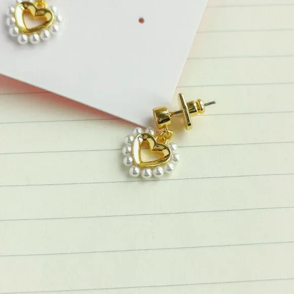 Shining Spade Pearl Gold Drop Earrings - Kate Spade - Picture 3 of 3